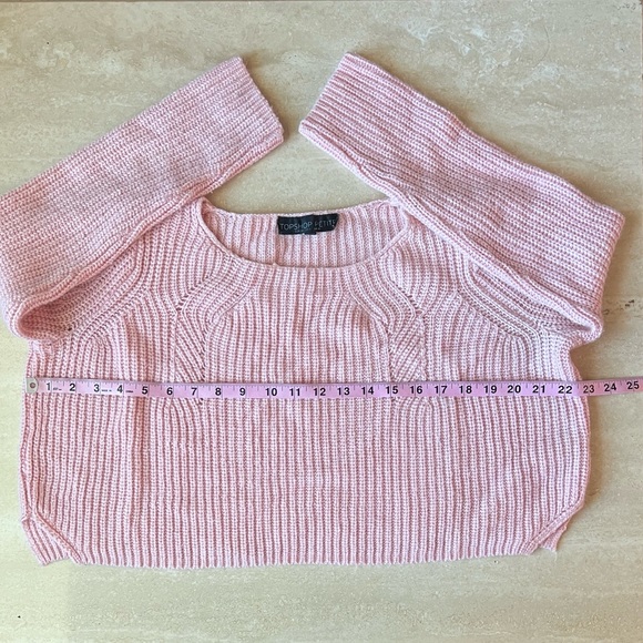 Topshop Pink Cropped Sweater - Picture 5 of 7